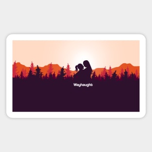 WayHaught Forest Sunset Magnet